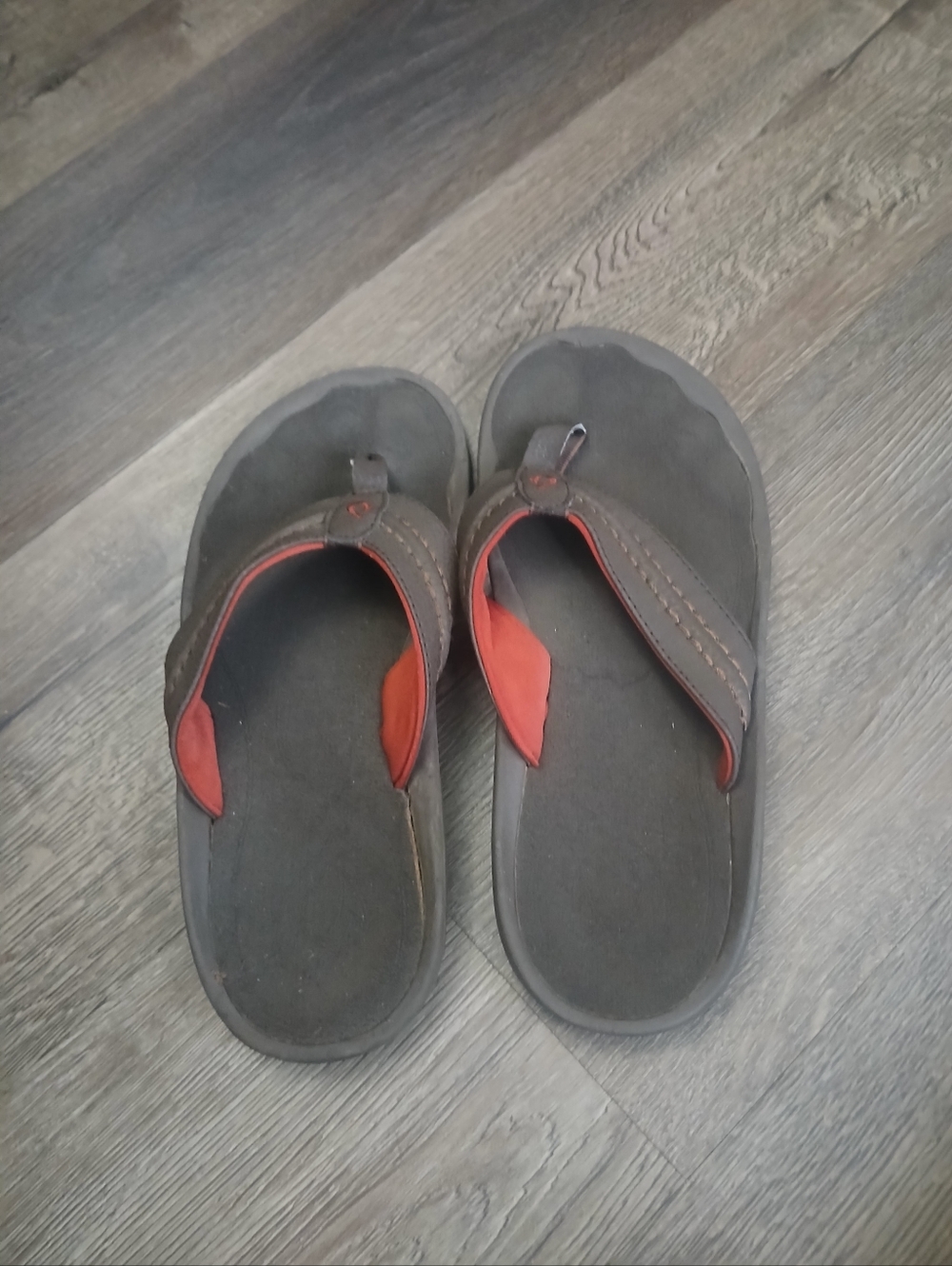OluKai Hokua Men's Slip-On Sandals in Brown Size 9
